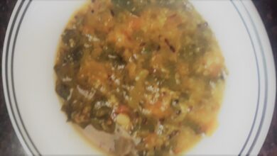 bachali-kura-pappu | malabar spinach dal