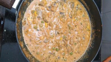 peas corn paneer curry