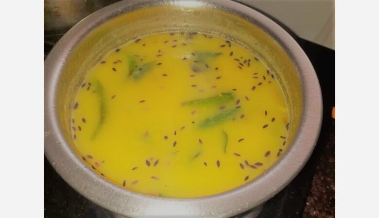 pesara-charu | yellow moong dal rasam