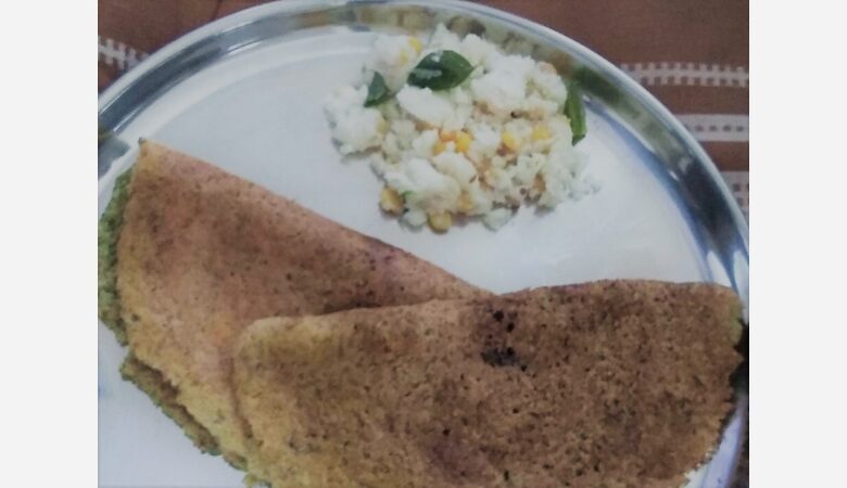 | whole green moong dal crepe