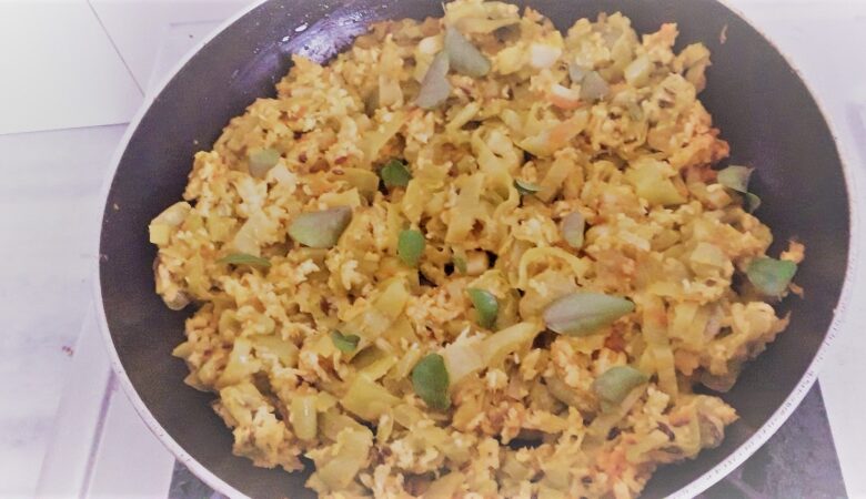 Potlakaya-kobbari-kura | snake gourd coconut fry