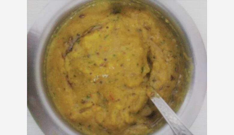 raw-yellow-cucumber-chutney | dosakaya pachadi