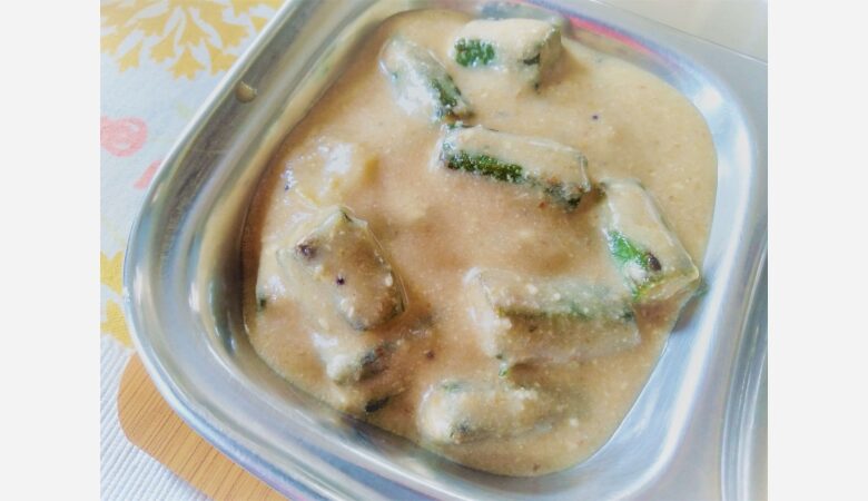 Ladyfinger Curd Curry | Bendakaya Perugu Kura