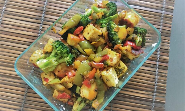 mix veg and paneer stir fry