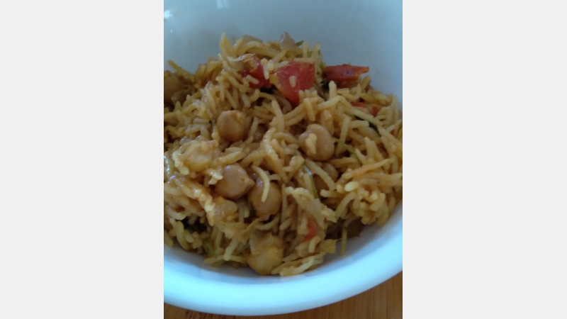 channa pulao | chickpea rice