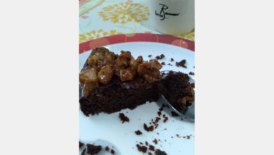 Toffee Cake | Eggless Dark Chocolate Caramel Cake
