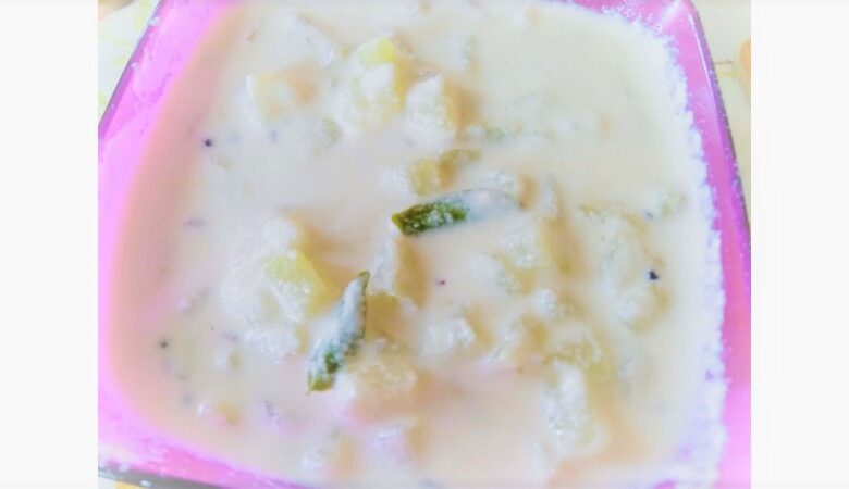 chow chow milk curry | bangalore vankaya palakura